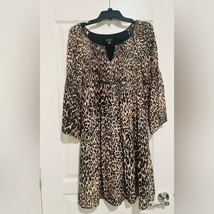 Spense Black and Tan Animal Print Dress